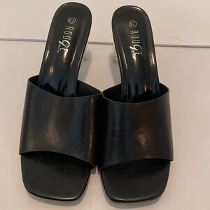 Clear Heels! Slip On Shoe